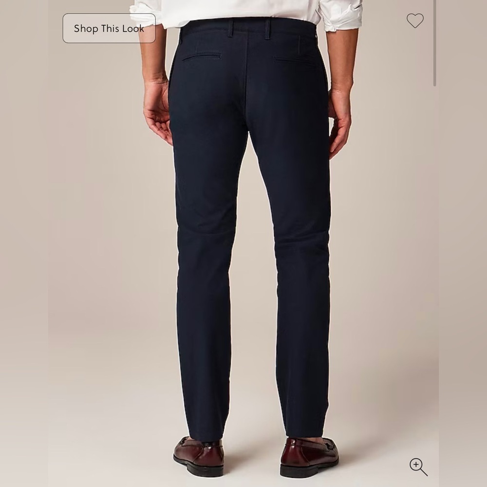 NWT Mens J Crew Navy Blue 484 Slim-fit tech pants 34x32 commuter work pants - Picture 2 of 14